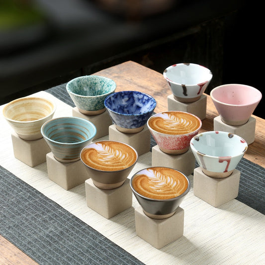 Handcrafted Cone Shaped Ceramic Coffee Cups